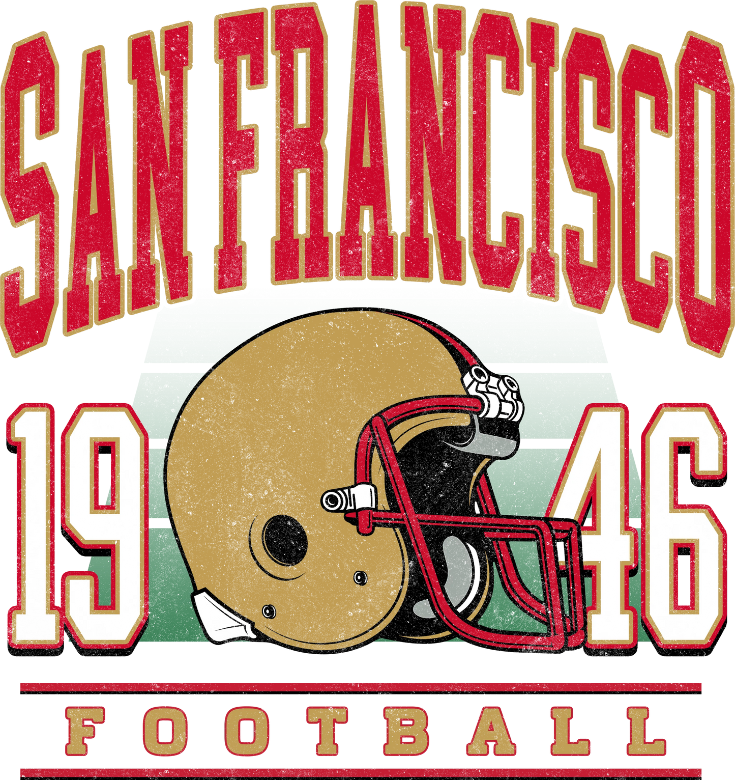 PO24-8 San Francisco 1946 Helmet, DTF Transfer, Apparel & Accessories, Ace DTF