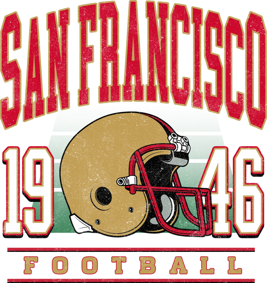 PO24-8  San Francisco 1946 Helmet, DTF Transfer, Apparel & Accessories, Ace DTF