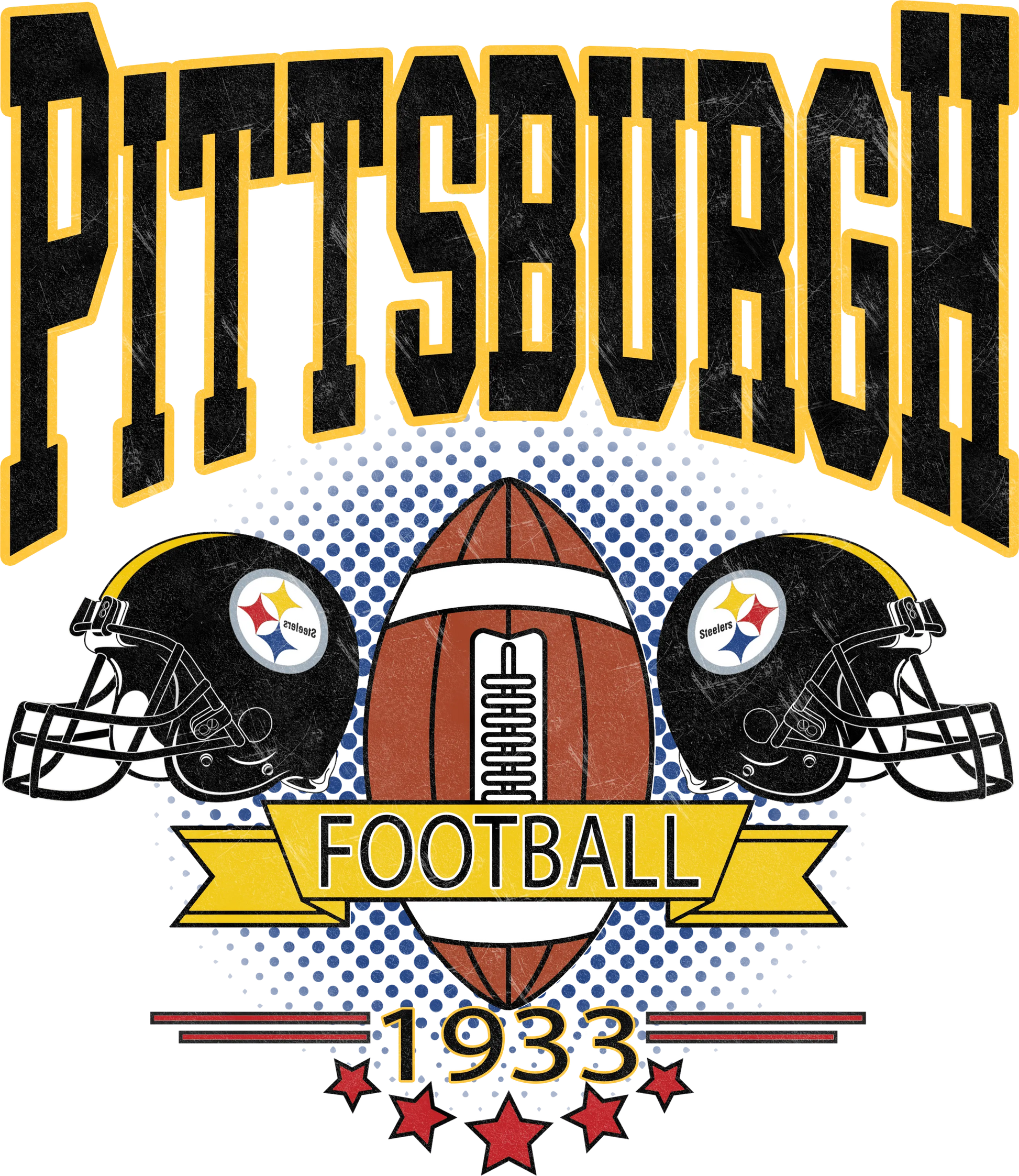 PS2 - Pittsburgh Football 1933, DTF Transfer, Apparel & Accessories, Ace DTF