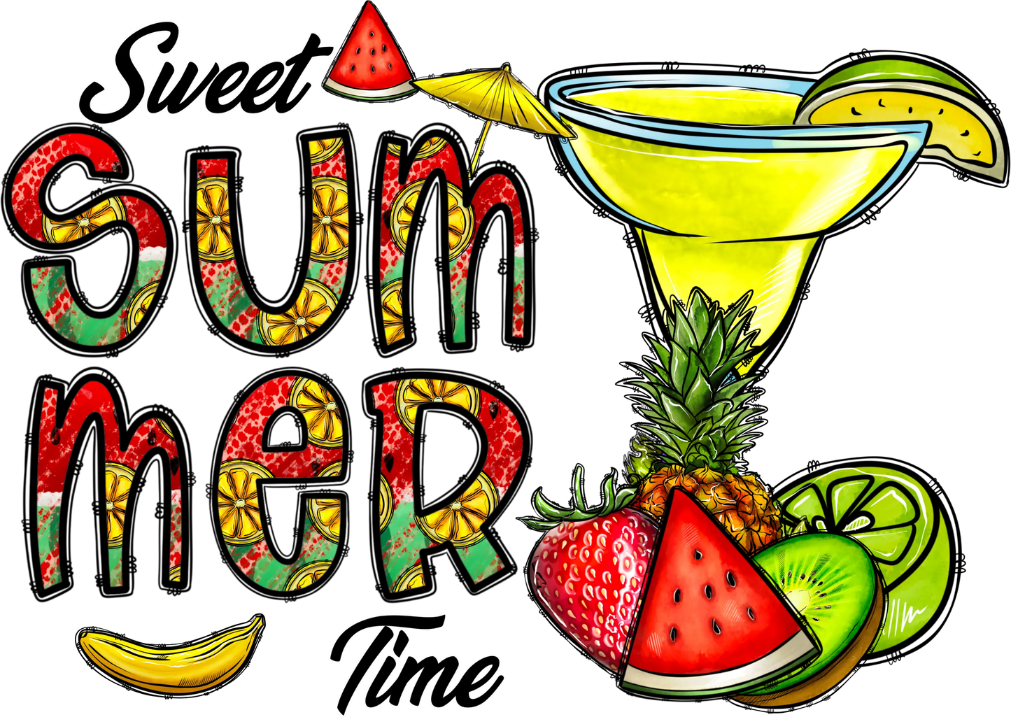 S10 - "Bright Sweet Summer Time" DTF Transfer