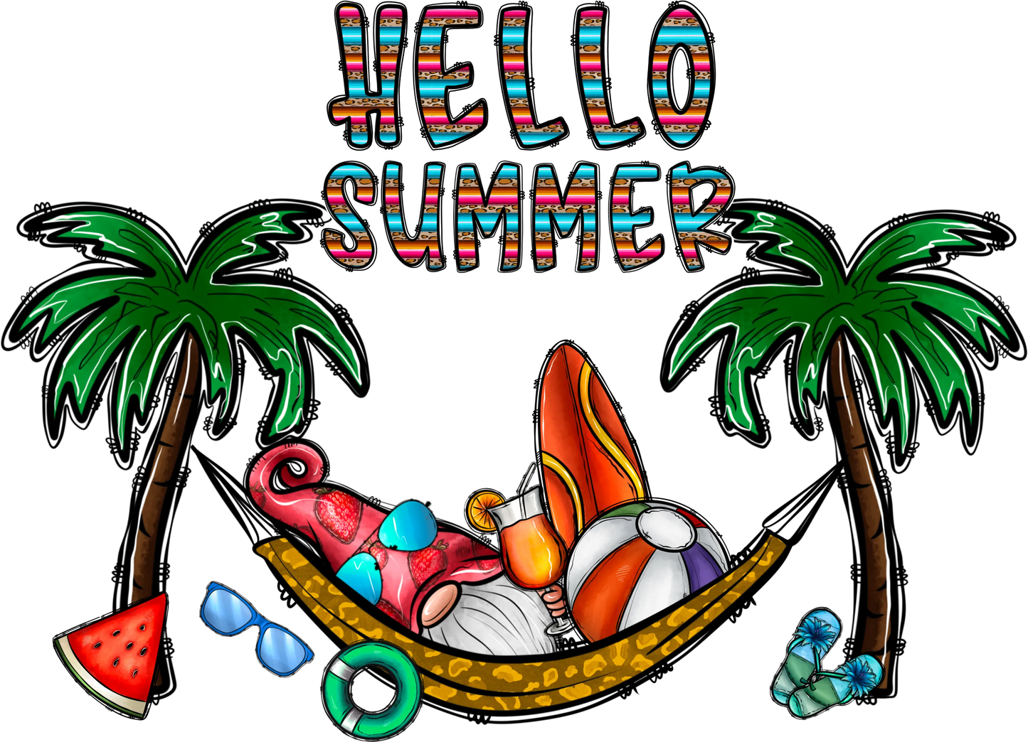 S2 - "Hello Summer" DTF Transfer, DTF Transfer, Apparel & Accessories, Ace DTF
