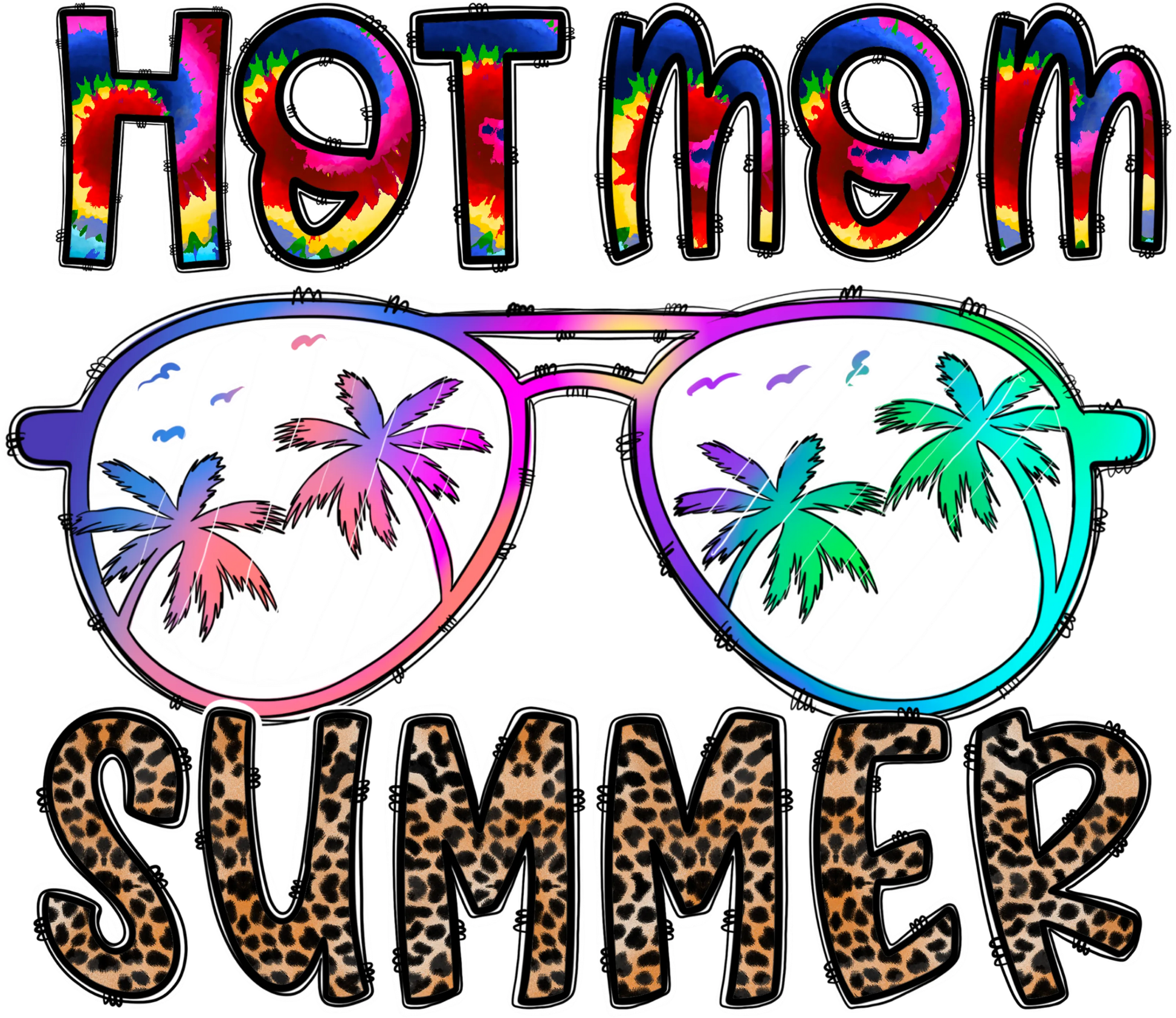S3 - "Hot Mom Summer" DTF Transfer, DTF Transfer, Apparel & Accessories, Ace DTF