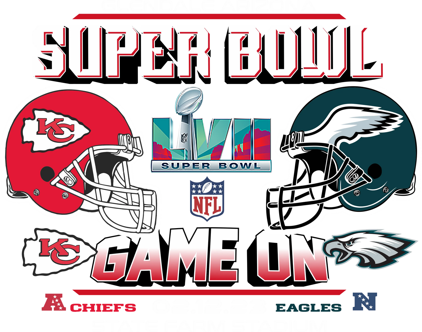 SB 2 - "Super Bowl Game On" DTF Transfer