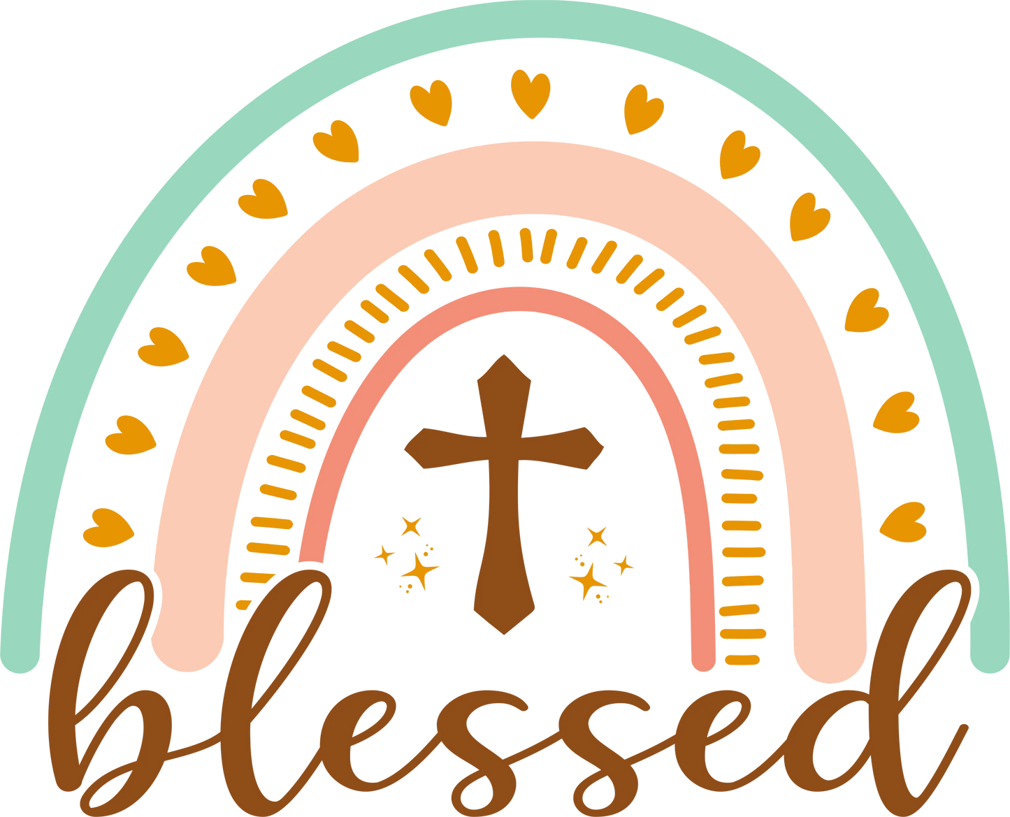 SEF 17 - "Blessed Rainbow" DTF Transfer, DTF Transfer, Apparel & Accessories, Ace DTF