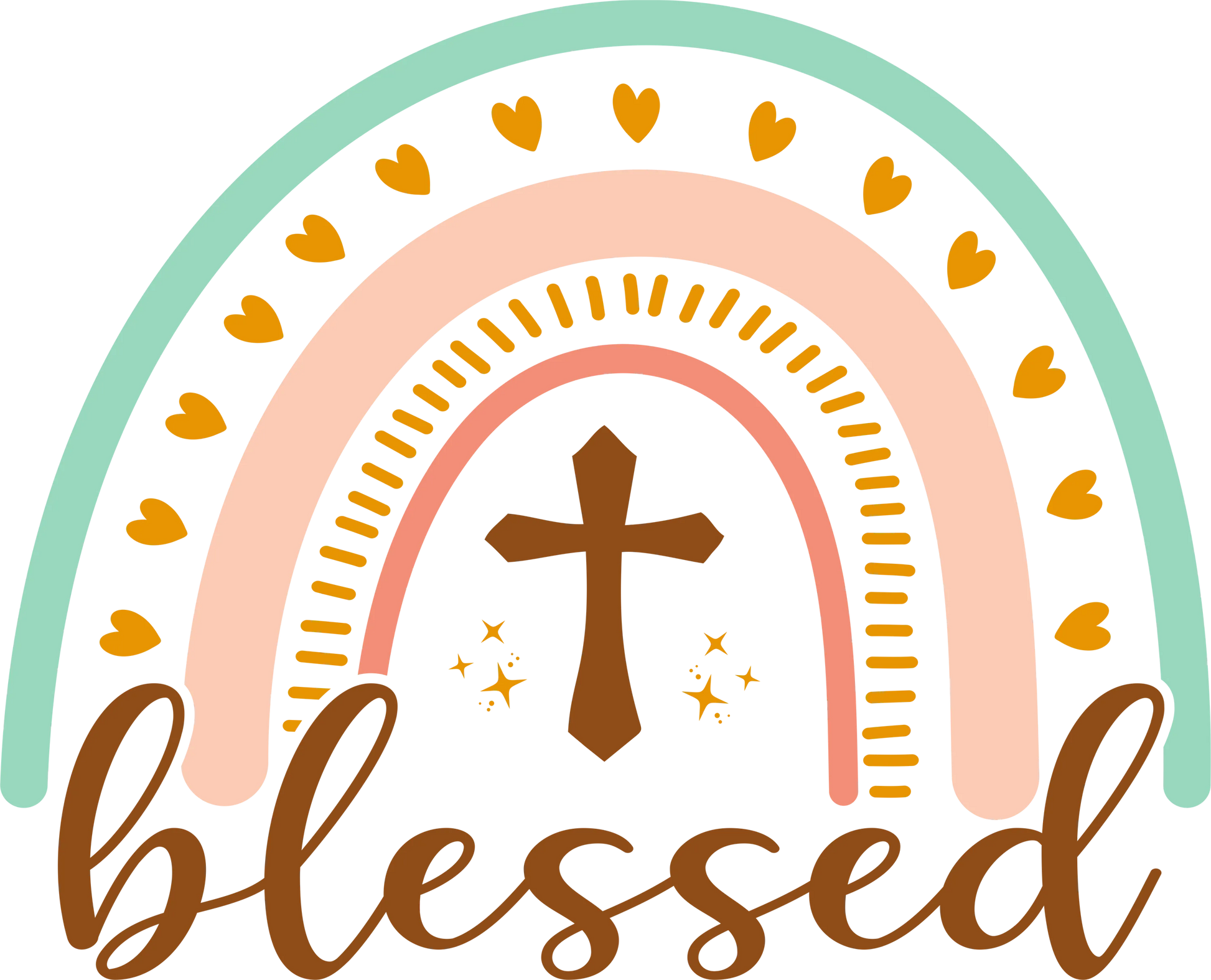 SEF 17  - "Blessed Rainbow" DTF Transfer, DTF Transfer, Apparel & Accessories, Ace DTF