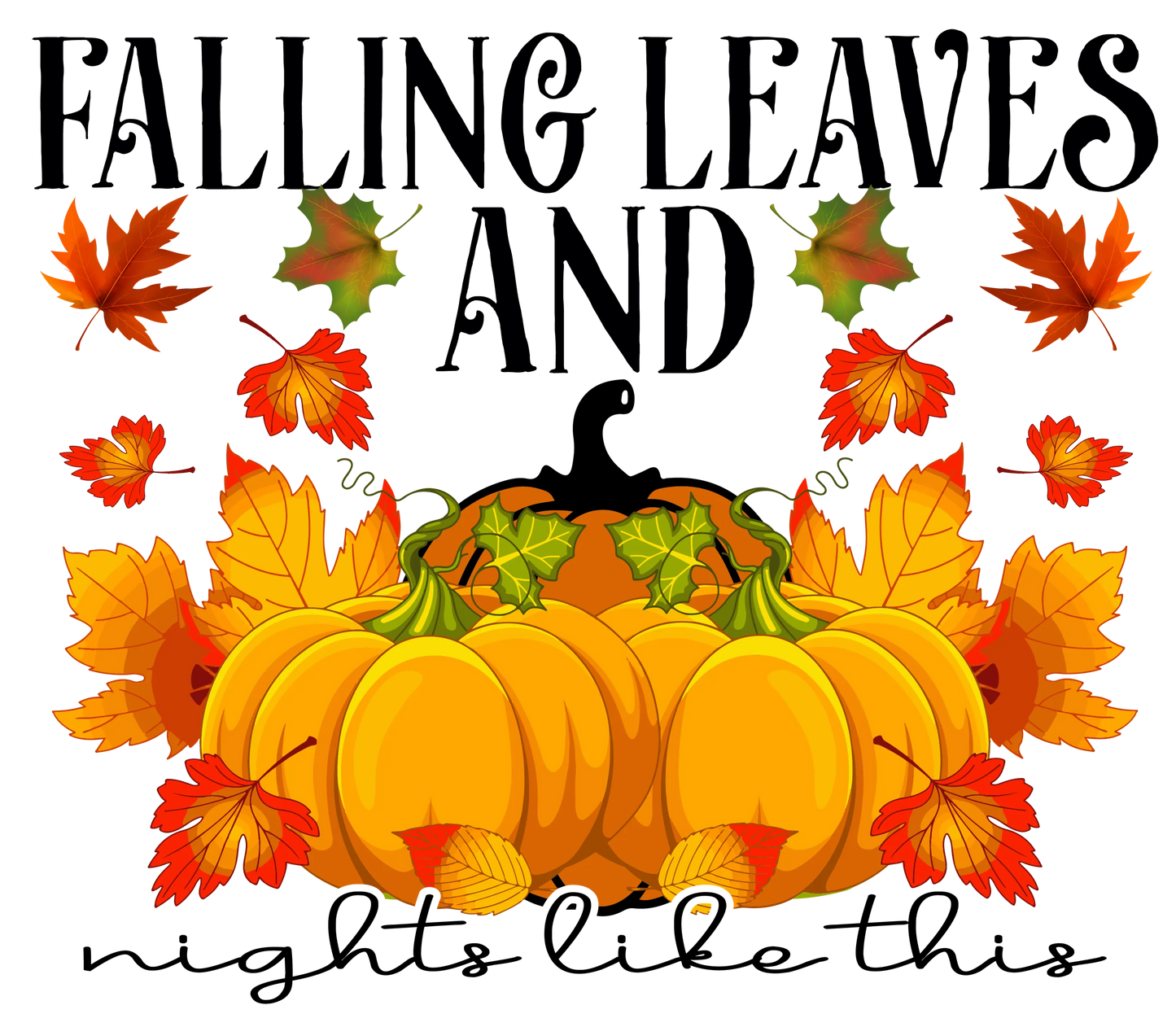 TA21 Falling Leaves, DTF Transfer, Apparel & Accessories, Ace DTF