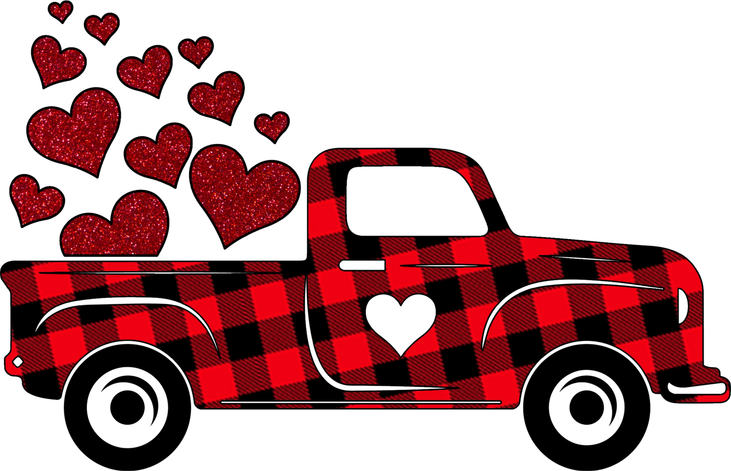 V13 - "Heart Truck" DTF Transfer