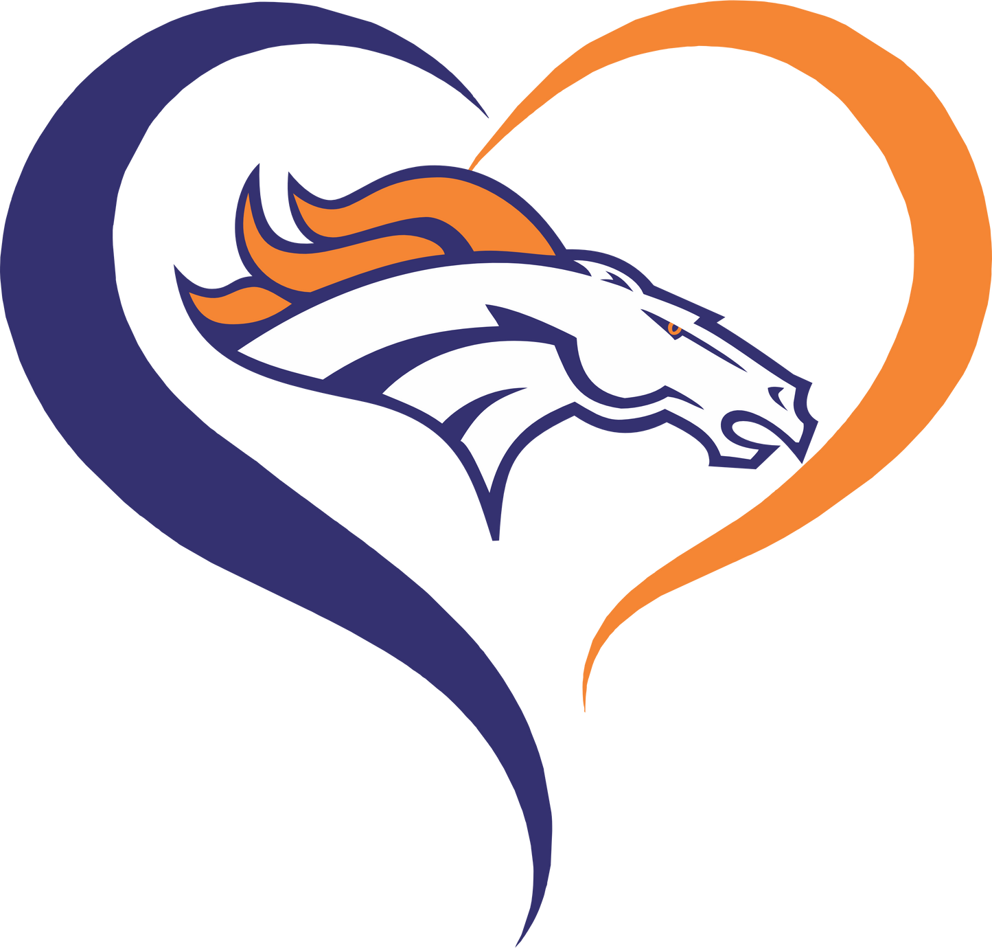 PO25 -12 BRONCOS HEART