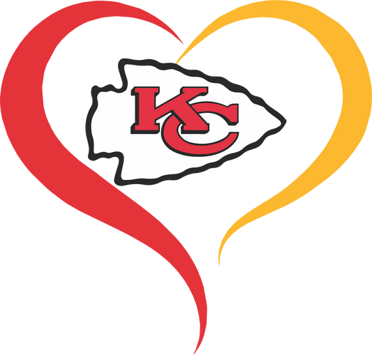 PO25 - 2 KC CHIEFS HEART