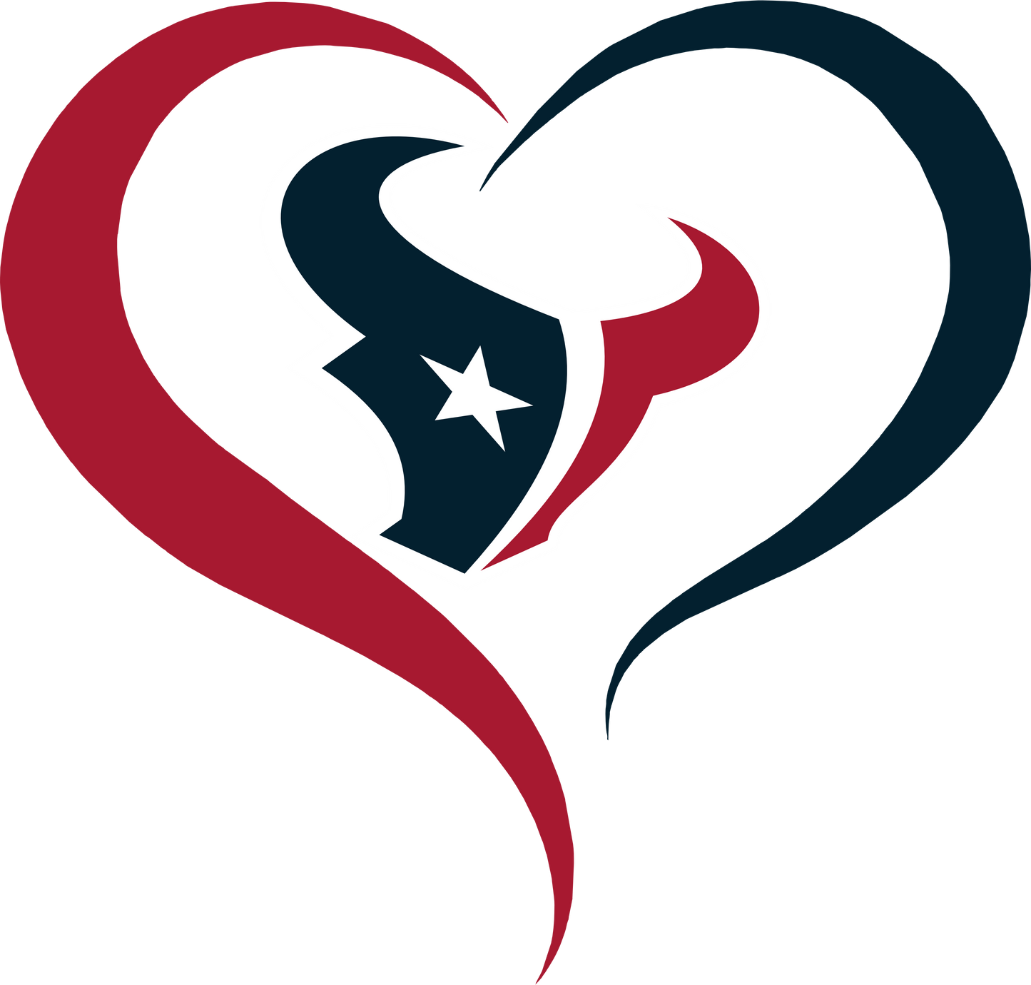 PO25 - 6 HOUSTON TEXANS HEART