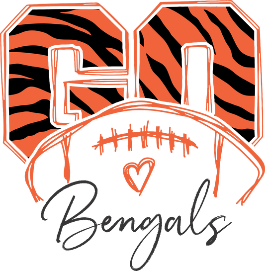 CB15 - "Go Bengals" DTF Transfer, DTF Transfer, Apparel & Accessories, Ace DTF