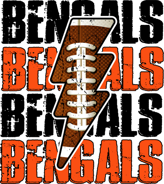 CB28 - "Bengals Lightning Bolt" DTF Transfer, DTF Transfer, Apparel & Accessories, Ace DTF