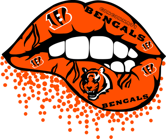 CB4 - "Bengals Lips" DTF Transfer, DTF Transfer, Apparel & Accessories, Ace DTF