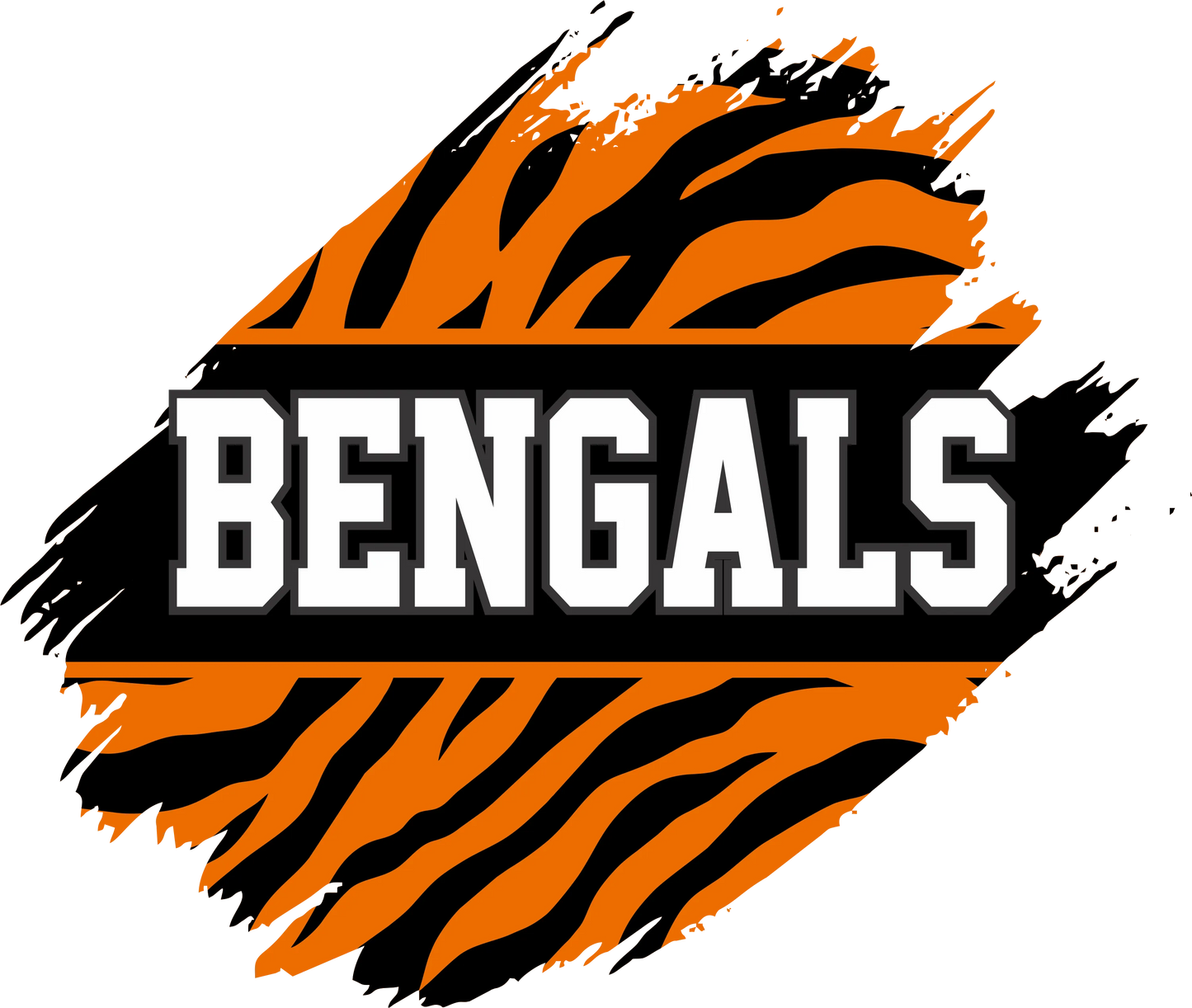 CB7 - "Bengals W/ Stripes" DTF Transfer, DTF Transfer, Apparel & Accessories, Ace DTF