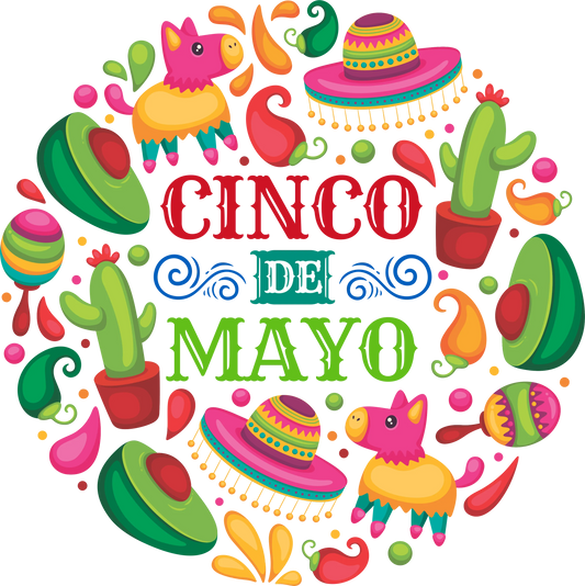 CDM14 - "Cinco de Mayo Circle" DTF Transfer, DTF Transfer, Apparel & Accessories, Ace DTF