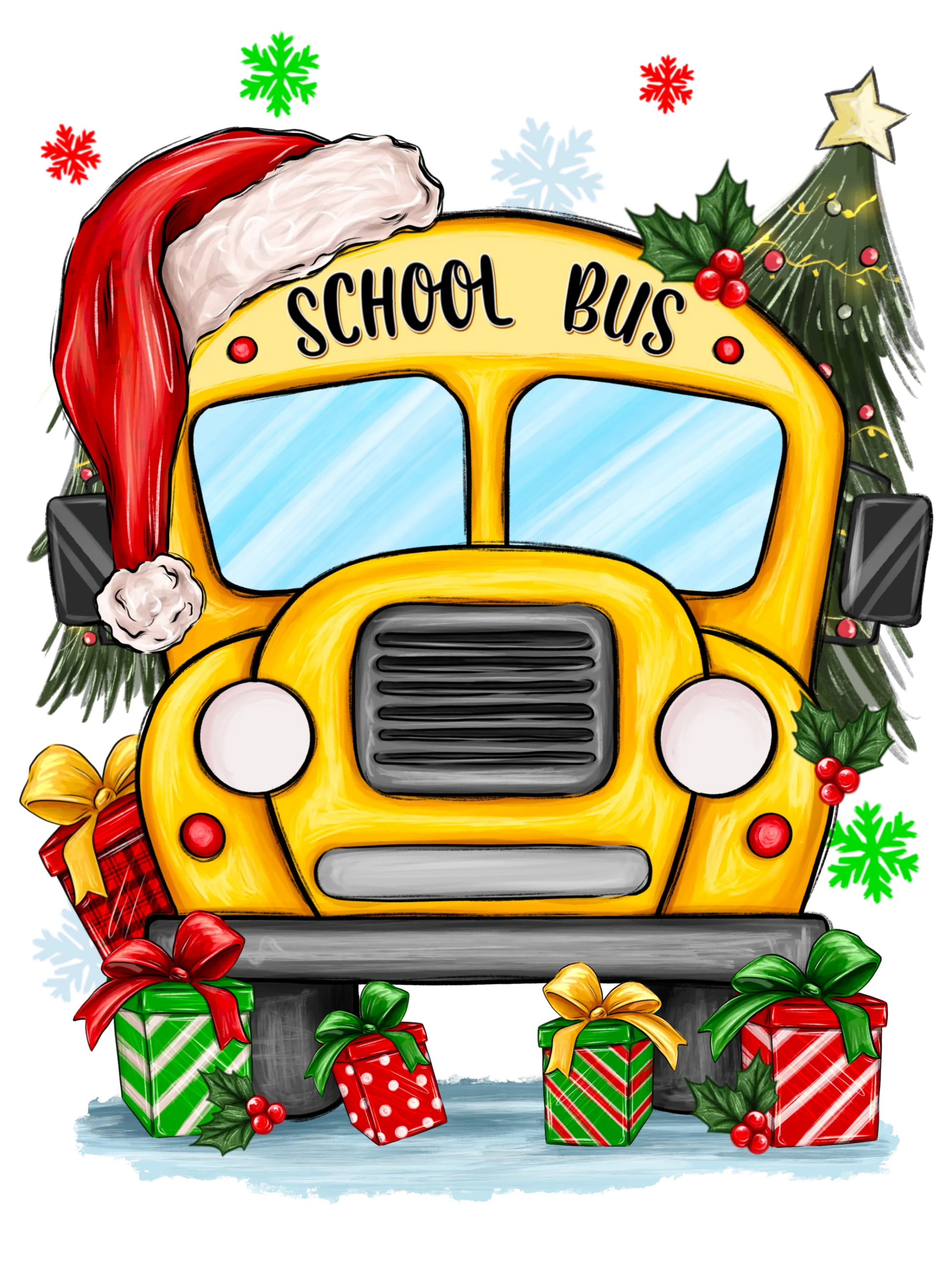 CH13 CHRISTMAS BUS, DTF Transfer, Apparel & Accessories, Ace DTF