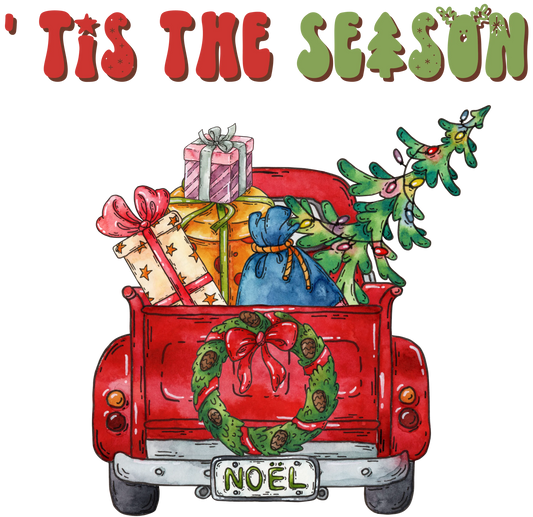 CH1 TIS THE SEASON TRUCK, DTF Transfer, Apparel & Accessories, Ace DTF