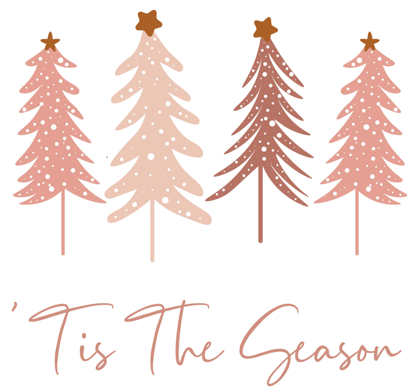 CH2 TIS THE SEASON PINK TREES, DTF Transfer, Apparel & Accessories, Ace DTF
