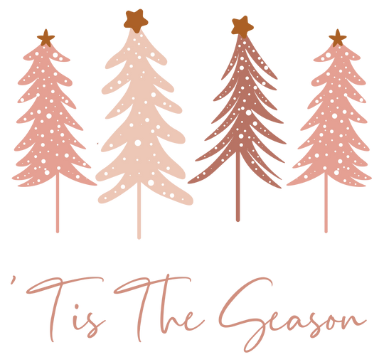 CH2 TIS THE SEASON PINK TREES, DTF Transfer, Apparel & Accessories, Ace DTF