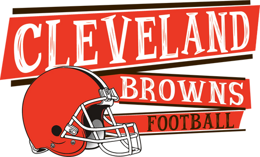 CLB13 - Browns Football w/ Helmet, DTF Transfer, Apparel & Accessories, Ace DTF