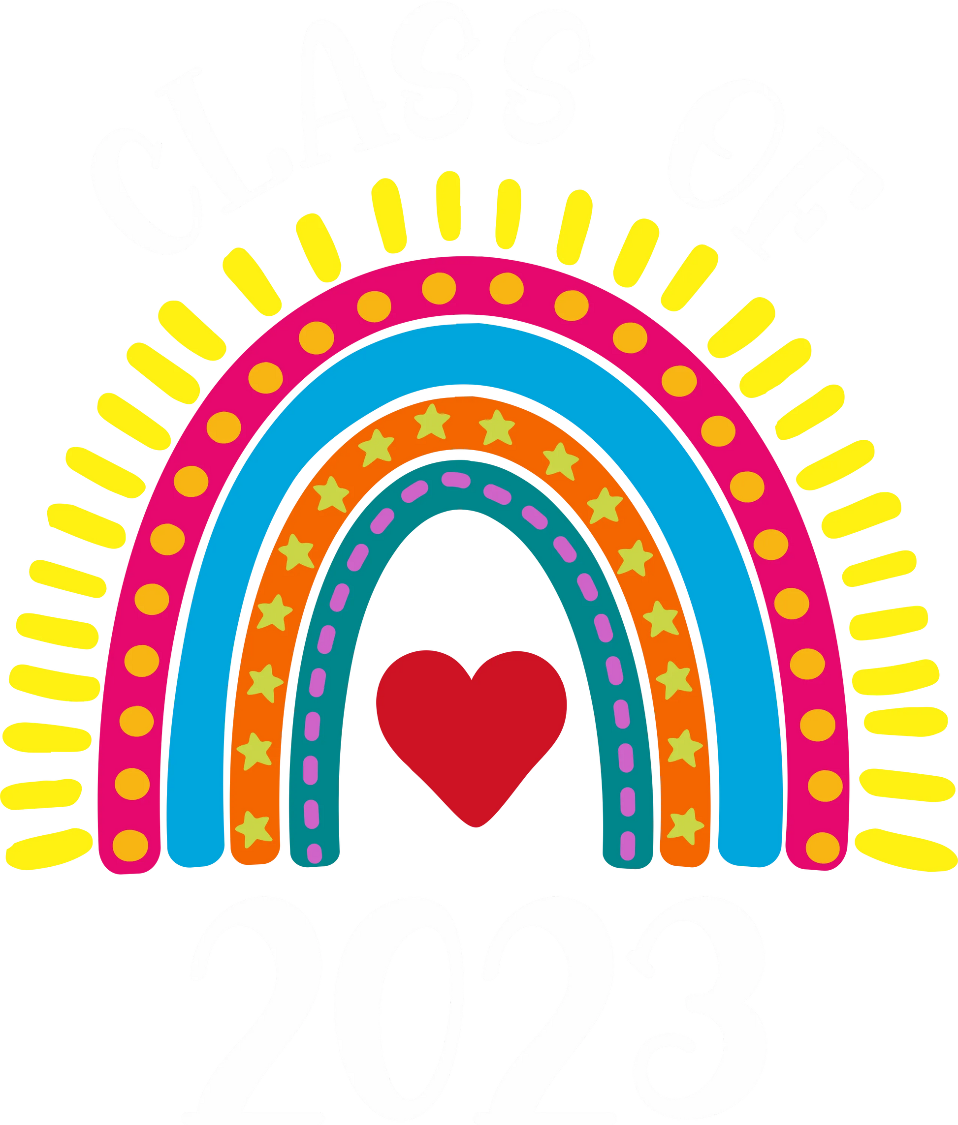 G23-7 Class of 2023 Rainbow, DTF Transfer, Apparel & Accessories, Ace DTF