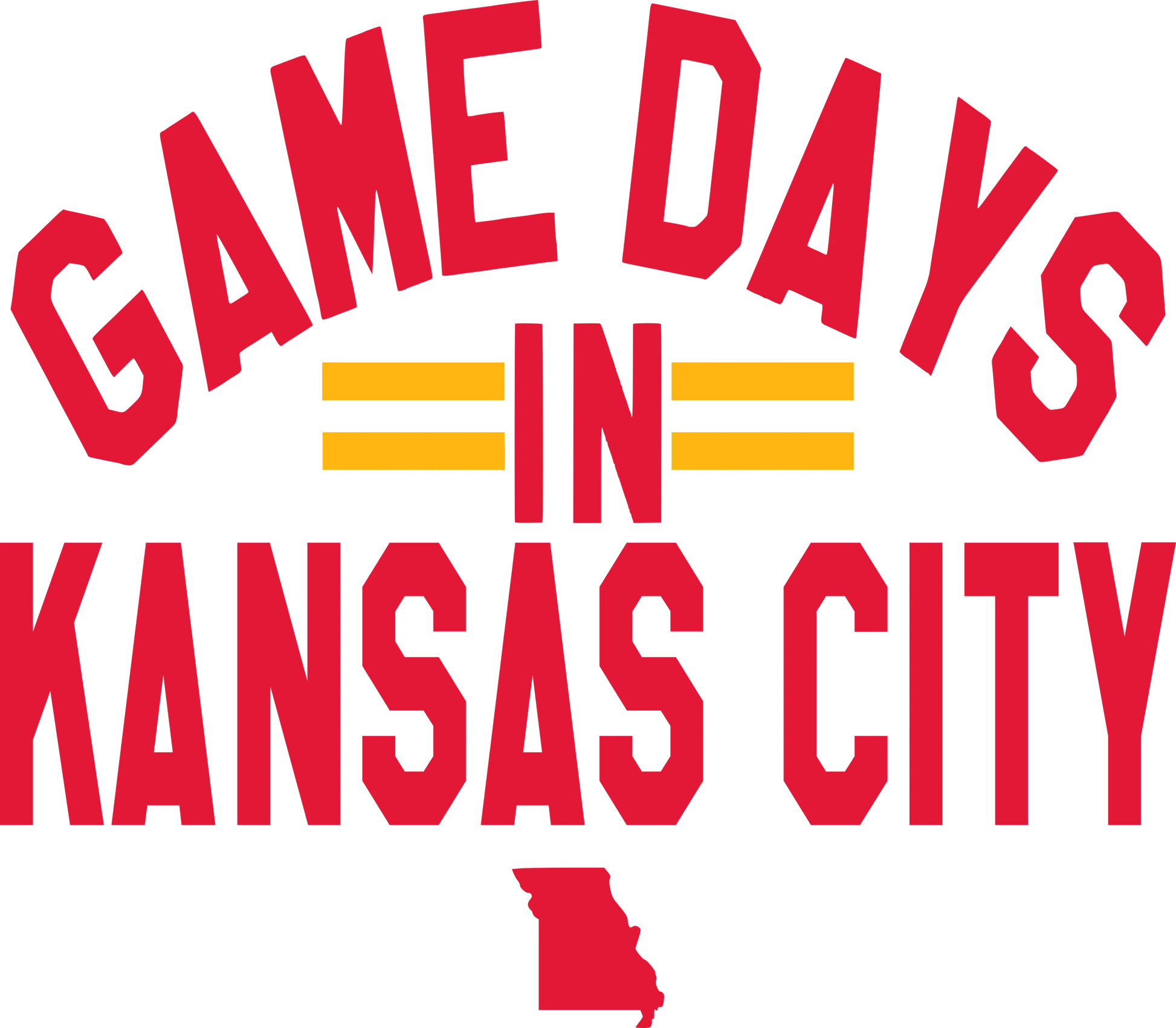 GD1 - Game Days in Kansas City DTF Transfer, DTF Transfer, Apparel & Accessories, Ace DTF