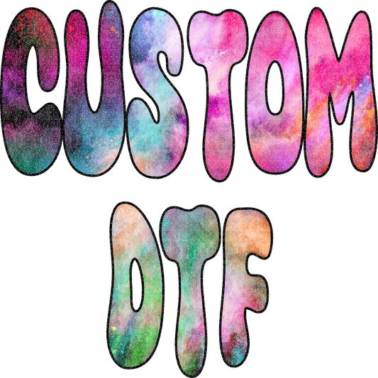 10 X 10 GLITTER Custom DTF, DTF Transfer, Apparel & Accessories, Ace DTF