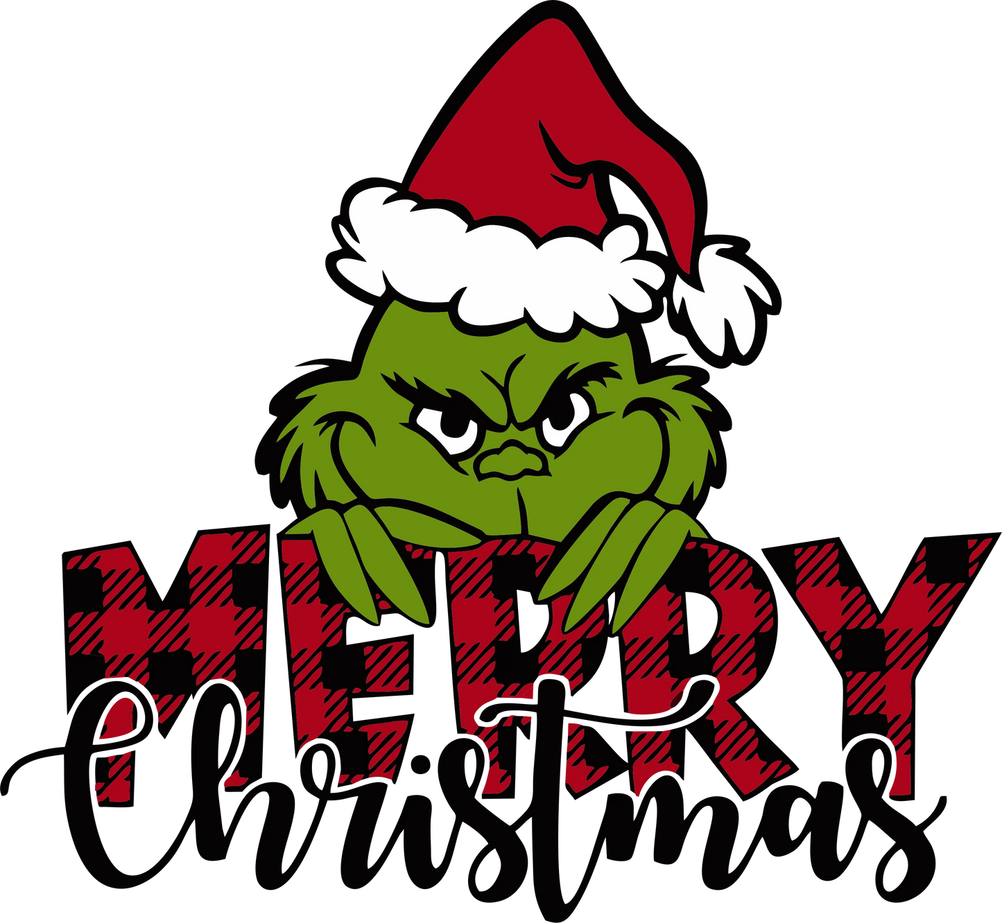 W22-14 -Grinch Merry Christmas, DTF Transfer, Apparel & Accessories, Ace DTF