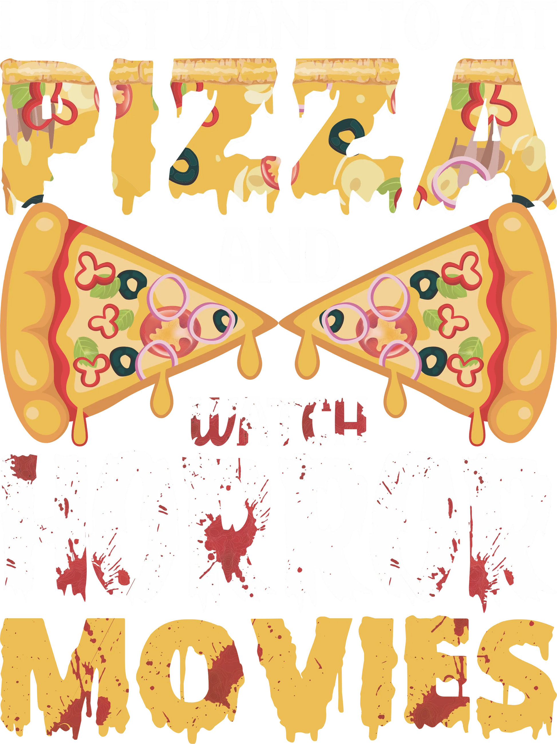 HW5 - Pizza and Horror Movies, DTF Transfer, Apparel & Accessories, Ace DTF