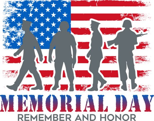 MD6 - Memorial Day, Remember & Honor, DTF Transfer, Apparel & Accessories, Ace DTF