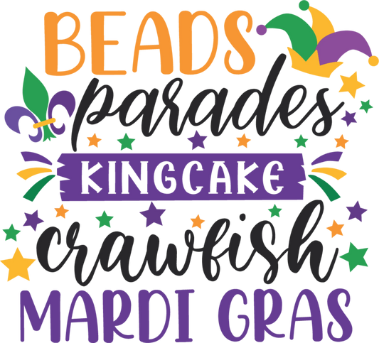 MG 10 - "All Things Mardi Gras" DTF Transfer, DTF Transfer, Apparel & Accessories, Ace DTF