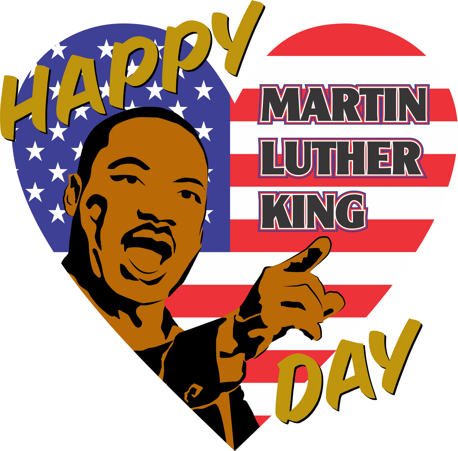 MLK4 - Happy MLK Day, DTF Transfer, Apparel & Accessories, Ace DTF