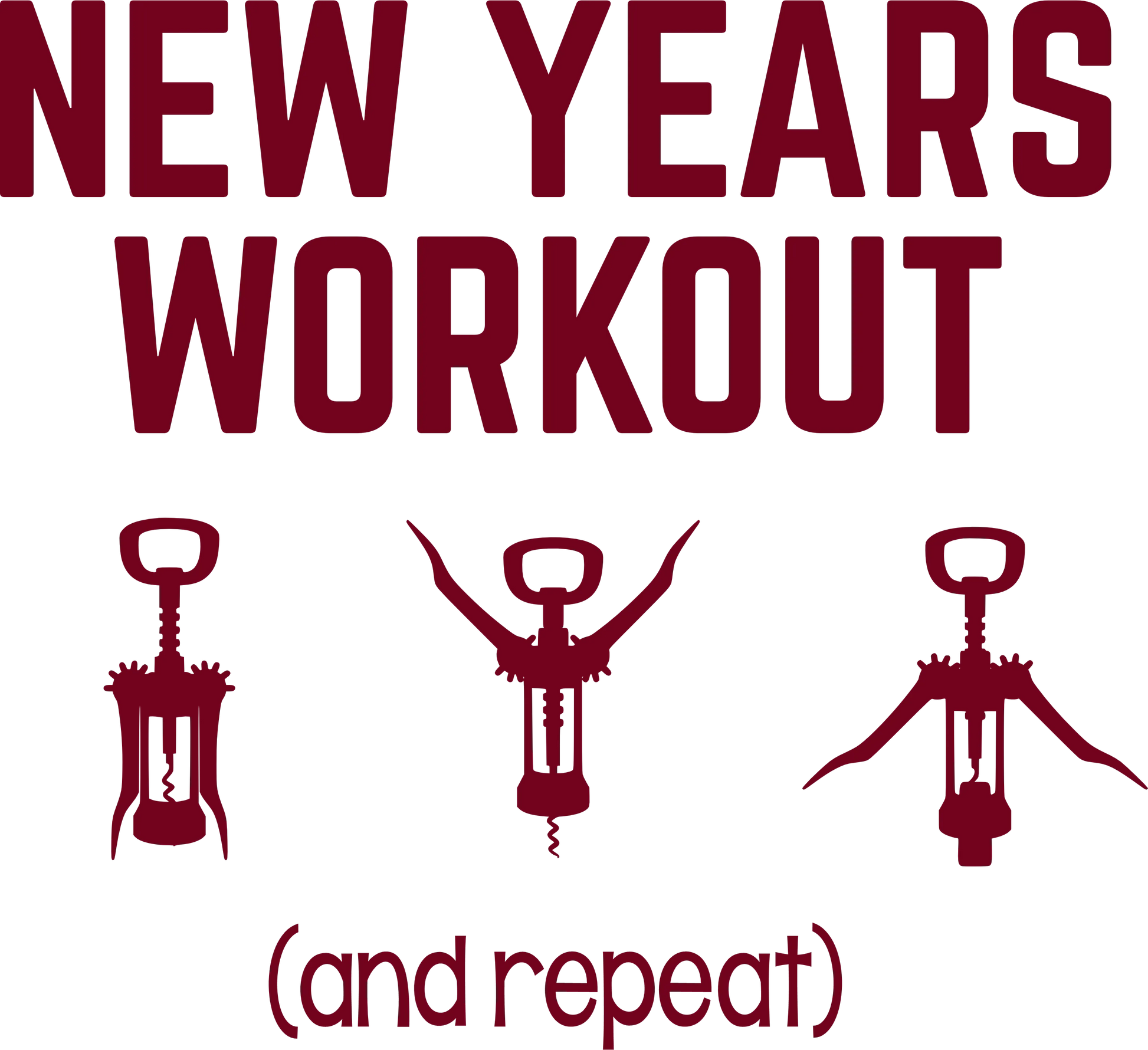 NY24-5 NEW YEAR WORKOUT, DTF Transfer, Apparel & Accessories, Ace DTF