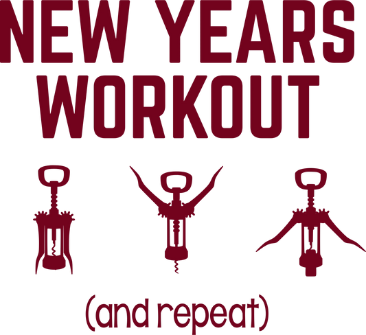 NY24-5 NEW YEAR WORKOUT, DTF Transfer, Apparel & Accessories, Ace DTF