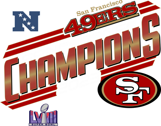 PO24-20  49ers Conf Champions, DTF Transfer, Apparel & Accessories, Ace DTF