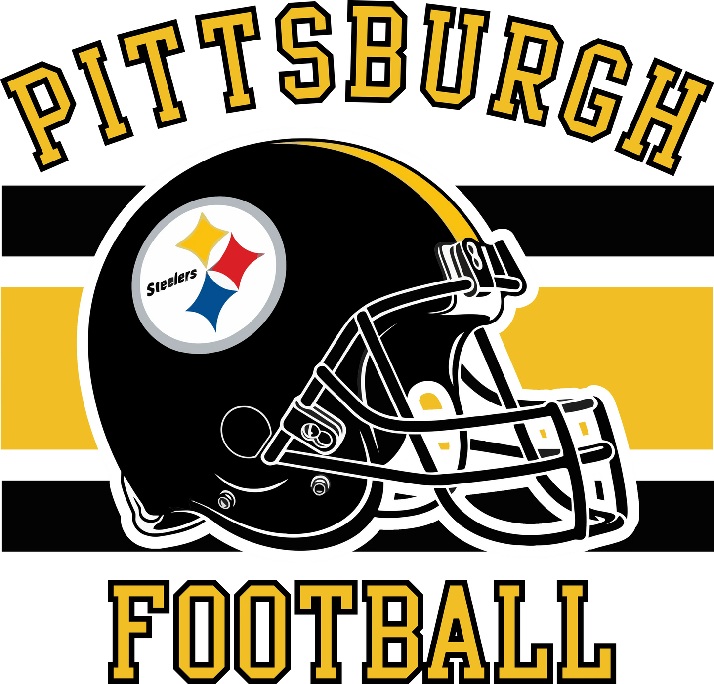 PS4 - Pittsburgh Football, DTF Transfer, Apparel & Accessories, Ace DTF