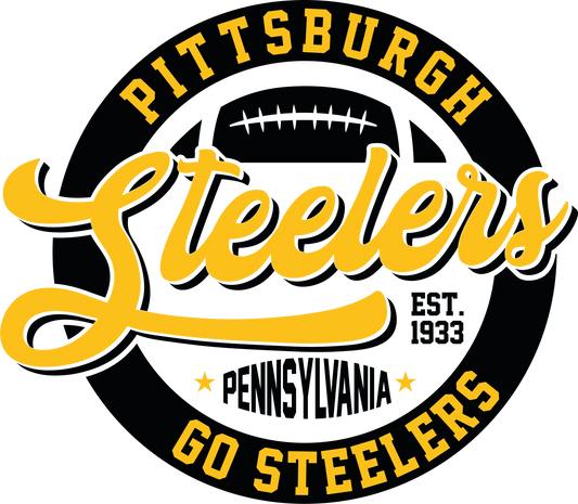 PS5 - Pittsburgh Steelers Circle, DTF Transfer, Apparel & Accessories, Ace DTF