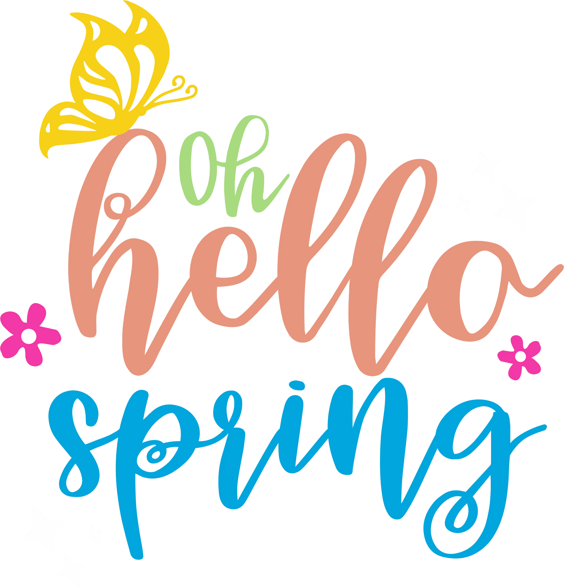 SEF 3  - "Oh Hello Spring" DTF Transfer, DTF Transfer, Apparel & Accessories, Ace DTF