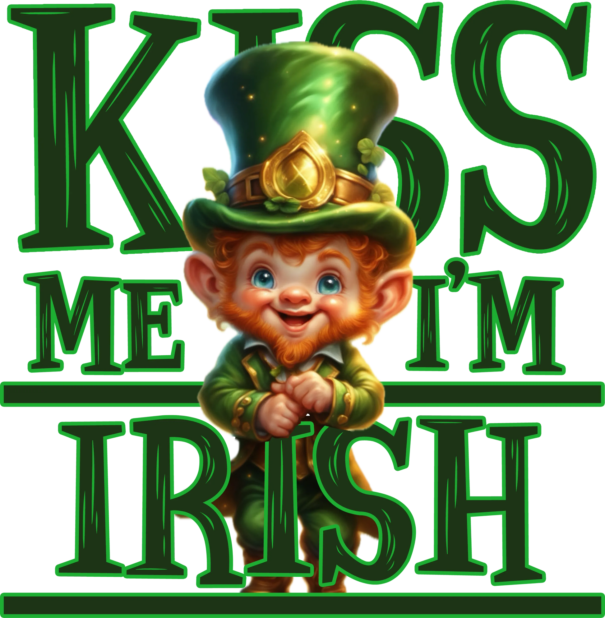 SP21 - Kiss Me I'm Irish, DTF Transfer, Apparel & Accessories, Ace DTF
