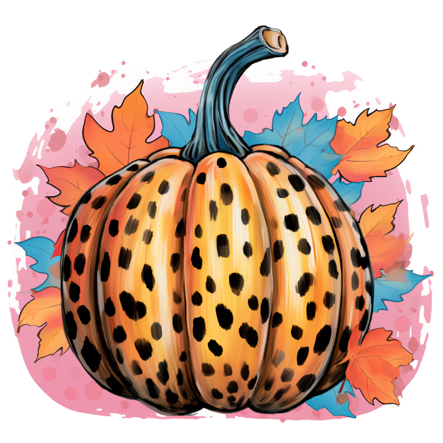 TA27 Cheetah Pumpkin, DTF Transfer, Apparel & Accessories, Ace DTF