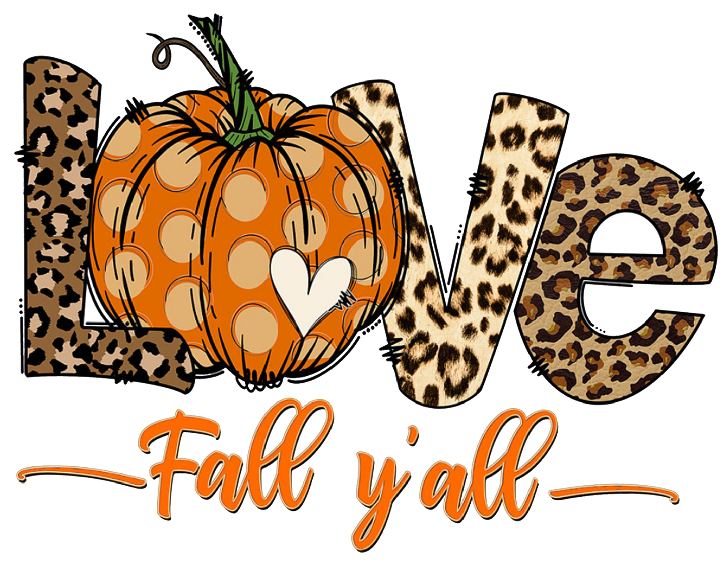 TA2 Love Fall Y'All, DTF Transfer, Apparel & Accessories, Ace DTF