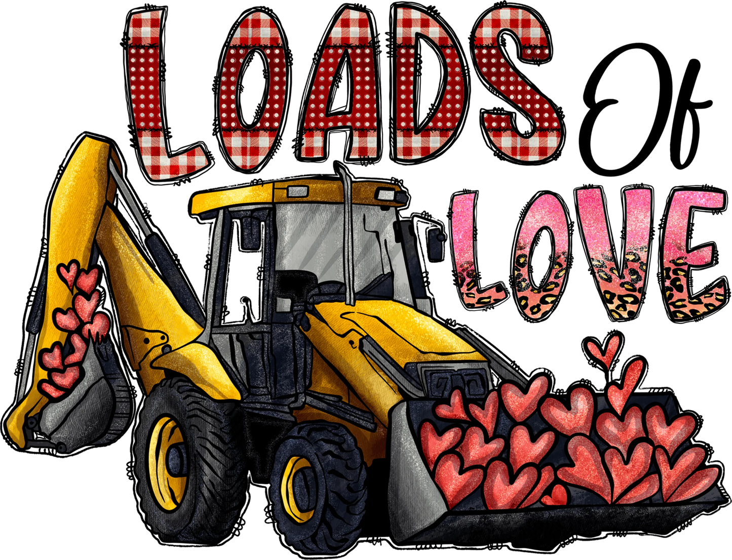 V42 - "Loads of Love Hearts" DTF Transfer