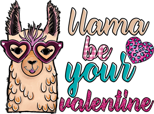 V45 - "Llama Valentine" DTF Transfer