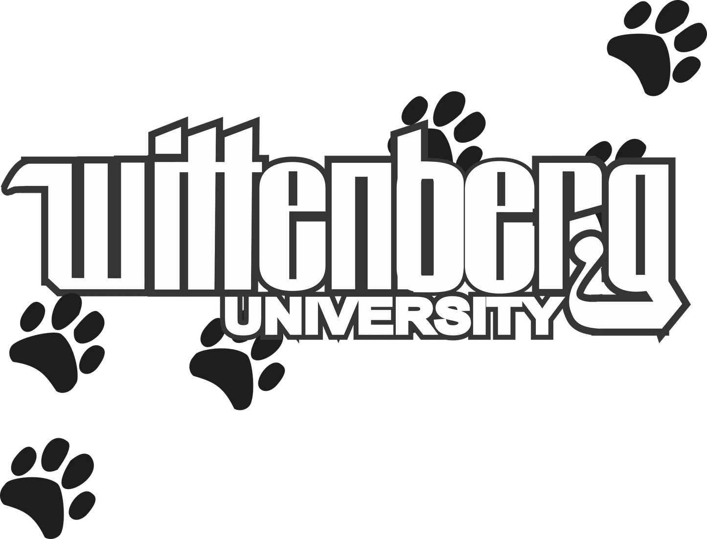 WU4 - Wittenberg Paw Prints, DTF Transfer, Apparel & Accessories, Ace DTF