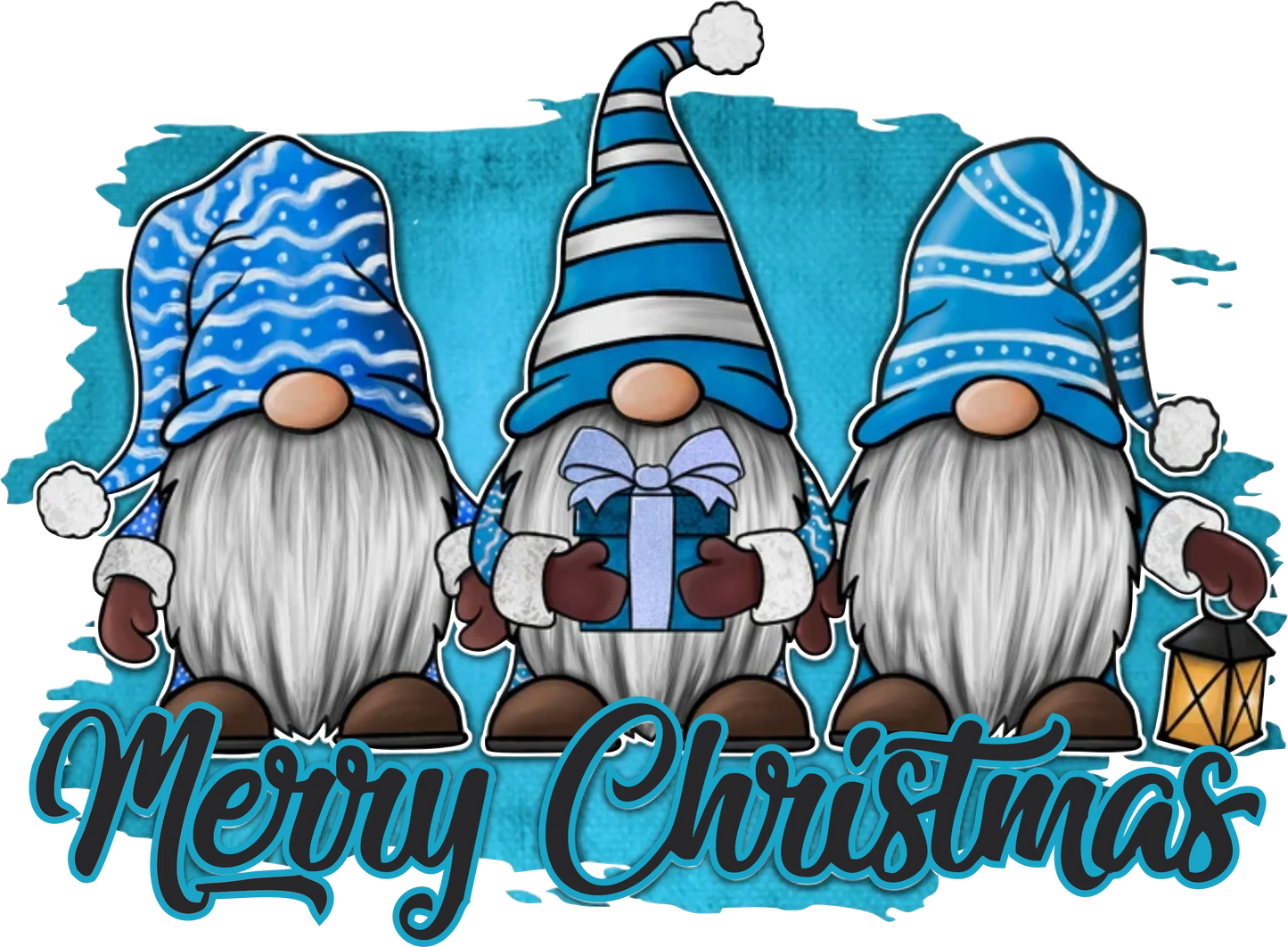 W22-7 -Blue Gnome Christmas, DTF Transfer, Apparel & Accessories, Ace DTF